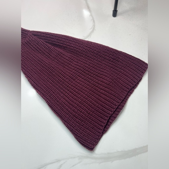 Free People Wine Damsel Bell Sleeve Sweater size Small Cotton Knit - Picture 6 of 6